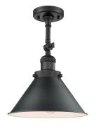 One Light Semi-Flush Mount by Innovations - Franklin Restoration Collection, Matte Black Finish - 201F-BK-M10-BK