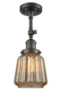 One Light Semi-Flush Mount by Innovations - Franklin Restoration Collection, Oil Rubbed Bronze Finish - 201F-OB-G146