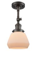 One Light Semi-Flush Mount by Innovations - Franklin Restoration Collection, Oil Rubbed Bronze Finish - 201F-OB-G171
