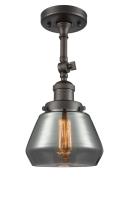 One Light Semi-Flush Mount by Innovations - Franklin Restoration Collection, Oil Rubbed Bronze Finish - 201F-OB-G173