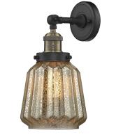 LED Wall Sconce by Innovations - Franklin Restoration Collection, Black Antique Brass Finish - 203-BAB-G146-LED