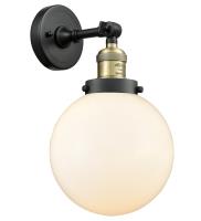 LED Wall Sconce by Innovations - Franklin Restoration Collection, Black Antique Brass Finish - 203-BAB-G201-8-LED