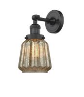 LED Wall Sconce by Innovations - Franklin Restoration Collection, Matte Black Finish - 203-BK-G146-LED