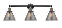 Three Light Bath Vanity by Innovations - Franklin Restoration Collection, Black Antique Brass Finish - 205-BAB-G43