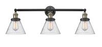 Three Light Bath Vanity by Innovations - Franklin Restoration Collection, Black Antique Brass Finish - 205-BAB-G44