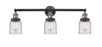Three Light Bath Vanity by Innovations - Franklin Restoration Collection, Black Antique Brass Finish - 205-BAB-G52