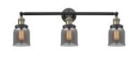 Three Light Bath Vanity by Innovations - Franklin Restoration Collection, Black Antique Brass Finish - 205-BAB-G53