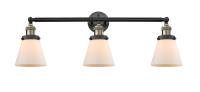 Three Light Bath Vanity by Innovations - Franklin Restoration Collection, Black Antique Brass Finish - 205-BAB-G61
