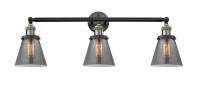 Three Light Bath Vanity by Innovations - Franklin Restoration Collection, Black Antique Brass Finish - 205-BAB-G63