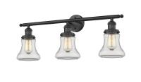 Three Light Bath Vanity by Innovations - Franklin Restoration Collection, Matte Black Finish - 205-BK-G192