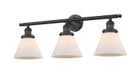 Three Light Bath Vanity by Innovations - Franklin Restoration Collection, Matte Black Finish - 205-BK-G41