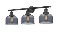 Three Light Bath Vanity by Innovations - Franklin Restoration Collection, Matte Black Finish - 205-BK-G73