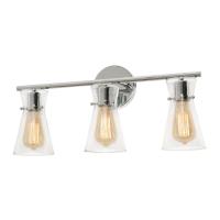 Three Light Vanity by AFX Lighting - Amanda Collection, Polished Chrome Finish - AMDV2210MBPC