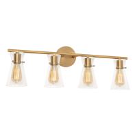 Four Light Vanity by AFX Lighting - Amanda Collection, Satin Brass Finish - AMDV3310MBSB