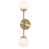 LED Wall Sconce by AFX Lighting - Pearl Collection, Satin Brass Finish - PRLS0418L30D1SB