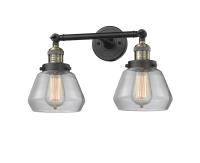 Two Light Bath Vanity by Innovations - Franklin Restoration Collection, Black Antique Brass Finish - 208-BAB-G172