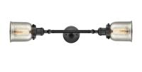 Two Light Bath Vanity by Innovations - Franklin Restoration Collection, Matte Black Finish - 208-BK-G58