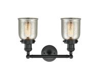 Two Light Bath Vanity by Innovations - Franklin Restoration Collection, Matte Black Finish - 208-BK-G58