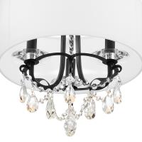 Three Light Mini Chandelier by Crystorama - Othello Collection, Matte Black Finish - 6623-MK-CL-MWP