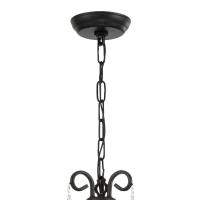 Three Light Mini Chandelier by Crystorama - Othello Collection, Matte Black Finish - 6623-MK-CL-MWP