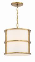 Three Light Pendant by Crystorama - Hulton Collection, Luxe Gold Finish - 9593-LG