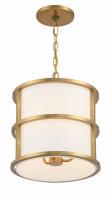 Three Light Pendant by Crystorama - Hulton Collection, Luxe Gold Finish - 9593-LG