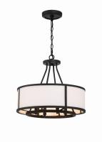Four Light Chandelier by Crystorama - Bryant Collection, Black Forged Finish - BRY-8004-BF
