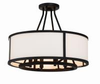 Four Light Semi Flush Mount by Crystorama - Bryant Collection, Black Forged Finish - BRY-8004-BF_CEILING