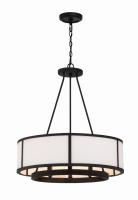 Six Light Chandelier by Crystorama - Bryant Collection, Black Forged Finish - BRY-8006-BF
