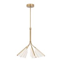 LED Chandelier by Kuzco Lighting - Mulberry Collection, Brushed Gold/Light Guide Finish - CH62628-BG/LG