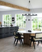 LED Chandelier by Kuzco Lighting - Rezz Collection, Black Finish - CH63436-BK