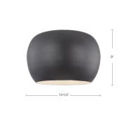 LED Flush Mount by Kuzco Lighting - Croft Collection, Black/White Finish - FM44614-BK/WH