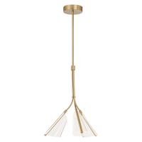 LED Pendant by Kuzco Lighting - Mulberry Collection, Brushed Gold/Light Guide Finish - PD62622-BG/LG