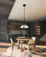 LED Pendant by Kuzco Lighting - Mulberry Collection, Black/Light Guide Finish - PD62622-BK/LG