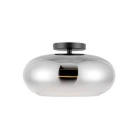 LED Semi-Flush Mount by Kuzco Lighting - Trinity Collection, Black/Chrome Finish - SF62014-BK/CH