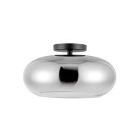 LED Semi-Flush Mount by Kuzco Lighting - Trinity Collection, Black/Chrome Finish - SF62014-BK/CH