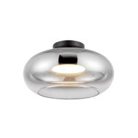 LED Semi-Flush Mount by Kuzco Lighting - Trinity Collection, Black/Chrome Finish - SF62014-BK/CH