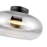 LED Semi-Flush Mount by Kuzco Lighting - Trinity Collection, Black/Chrome Finish - SF62014-BK/CH