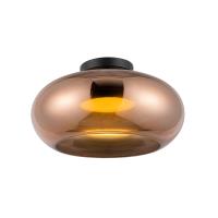 LED Semi-Flush Mount by Kuzco Lighting - Trinity Collection, Black/Copper Finish - SF62014-BK/CP