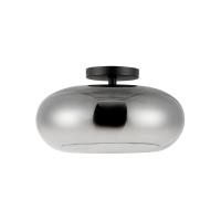 LED Semi-Flush Mount by Kuzco Lighting - Trinity Collection, Black/Smoked Finish - SF62014-BK/SM