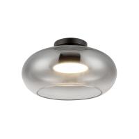 LED Semi-Flush Mount by Kuzco Lighting - Trinity Collection, Black/Smoked Finish - SF62014-BK/SM