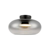 LED Semi-Flush Mount by Kuzco Lighting - Trinity Collection, Black/Smoked Finish - SF62014-BK/SM