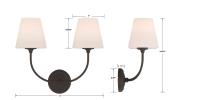 Two Light Wall Sconce by Crystorama - Sylvan Collection, Black Forged Finish - 2442-OP-BF