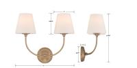 Two Light Wall Sconce by Crystorama - Sylvan Collection, Vibrant Gold Finish - 2442-OP-VG