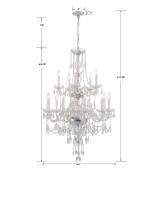 15 Light Chandelier by Crystorama - Traditional Crystal Collection, Polished Chrome Finish - 1155-CH-CL-MWP