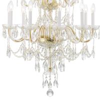 15 Light Chandelier by Crystorama - Traditional Crystal Collection, Polished Brass Finish - 1155-PB-CL-MWP
