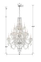 20 Light Chandelier by Crystorama - Traditional Crystal Collection, Polished Chrome Finish - 1157-CH-CL-MWP