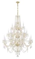 20 Light Chandelier by Crystorama - Traditional Crystal Collection, Polished Brass Finish - 1157-PB-CL-MWP