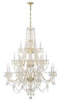 20 Light Chandelier by Crystorama - Traditional Crystal Collection, Polished Brass Finish - 1157-PB-CL-MWP