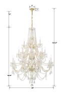 20 Light Chandelier by Crystorama - Traditional Crystal Collection, Polished Brass Finish - 1157-PB-CL-MWP